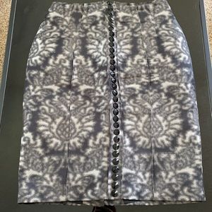 Les Copains Silk Mandala Print Back Zipper Skirt